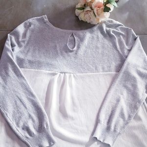 Maurices EUC Beautiful Grey Sheer Back Top XL